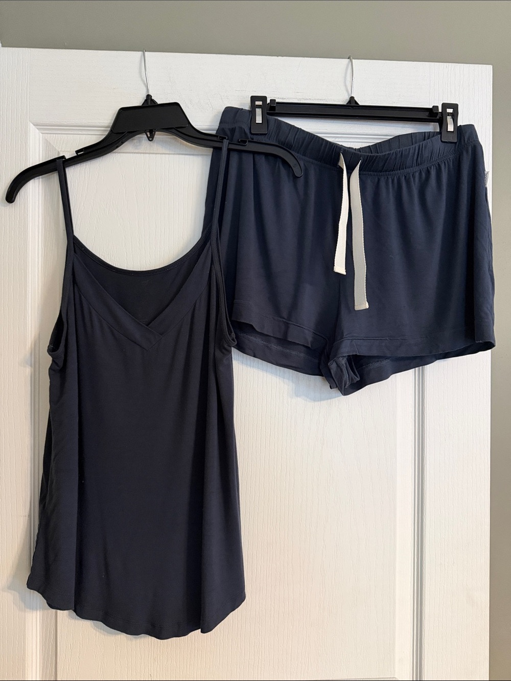 BOODY Navy Sleep Tank & Lounge Shorts Set with Contrast Drawstring